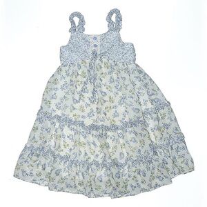 Jonna Michelle | Girls Chic Blue and White Floral Dress